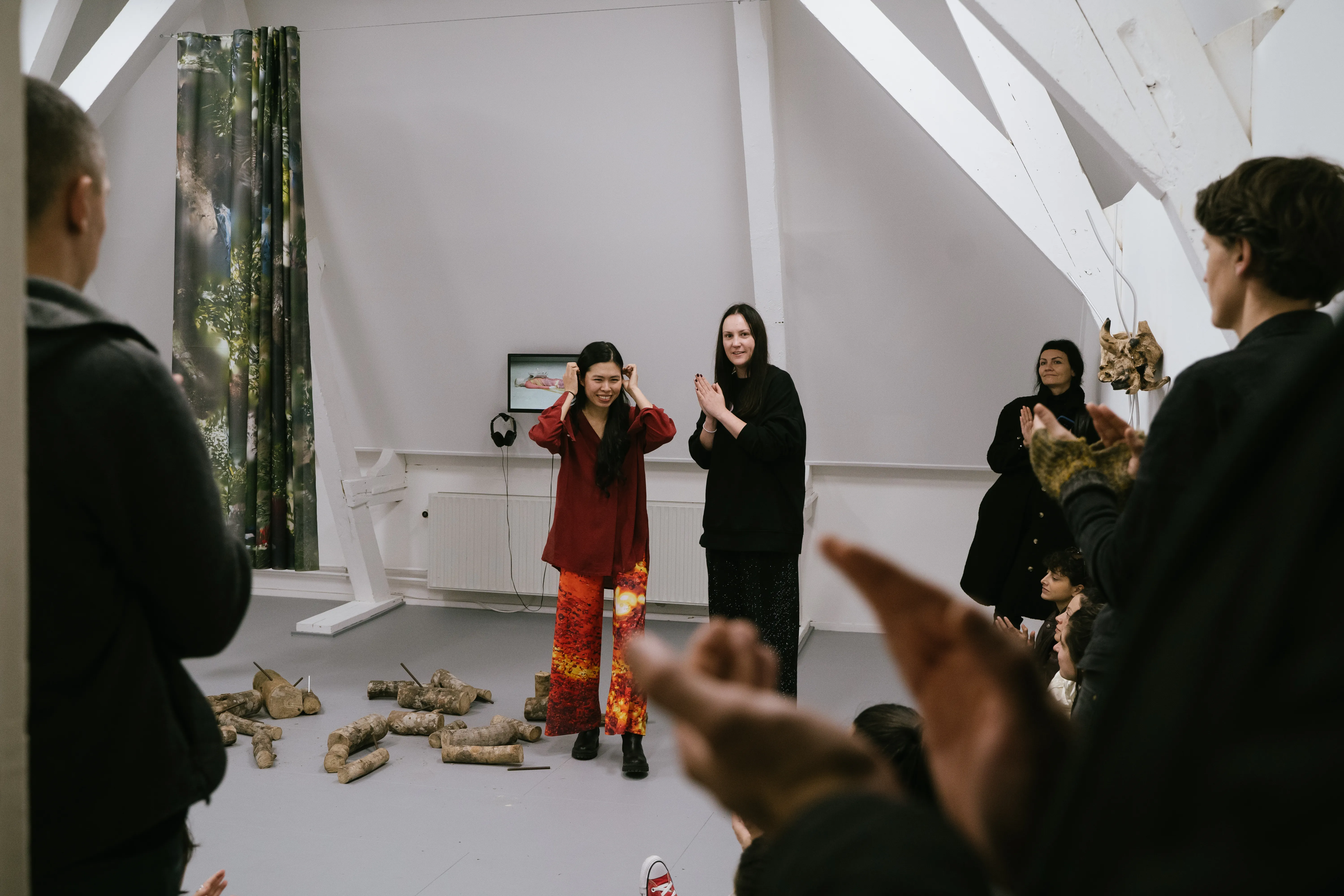 After a performance by Hiền Hoàng at the exhibition ENERGY: Redistributing Power and Taming Consumption, FOTODOK, Utrecht, 2024  © Nastya Vinogradova